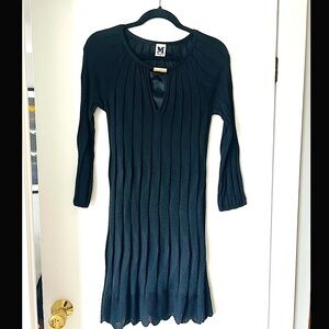 Black Missoni long sleeved shift dress - size 38/small